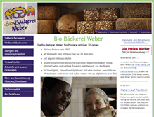 Tablet Screenshot of biobaeckerweber.de